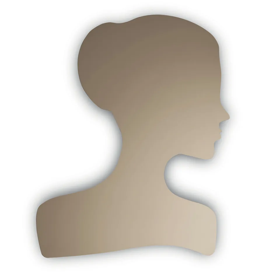 Lustro w kształcie twarzy kobiety, wyprodukowane we Włoszech - Brunilde Viadurini