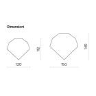 Lustro w kształcie litery L dostępne w 2 kolorach i 2 rozmiarach - Bonella Viadurini