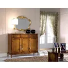 Lustro w stylu klasycznym ze złotą ramą w kształcie liścia Made in Italy - Precious Viadurini