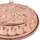 Desery Owalna Forma do Ciasta z Ręcznie Ocynowanej Miedzi Z Dekoracją - Gianfilippo Viadurini