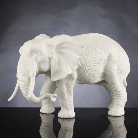 Ręcznie robiona ceramiczna figurka słonia Made in Italy - Infantryman Viadurini