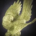 Ceramiczna figurka w kształcie papugi wykonana ręcznie we Włoszech - Pagallo Viadurini