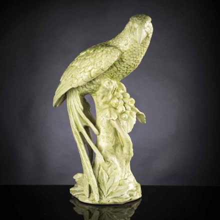 Ręcznie wykonana ceramiczna figurka w kształcie papugi Made in Italy - Pagallo Viadurini