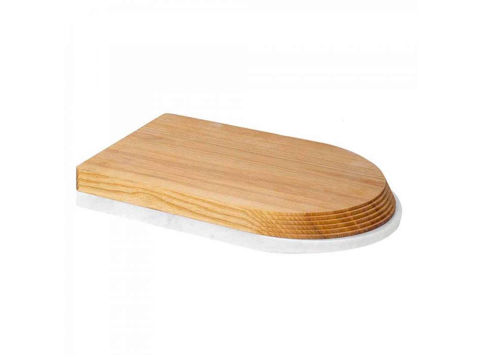 Deska do krojenia i akcesoria kuchenne z marmuru, drewna i stali Luxury Design - Icaro Viadurini