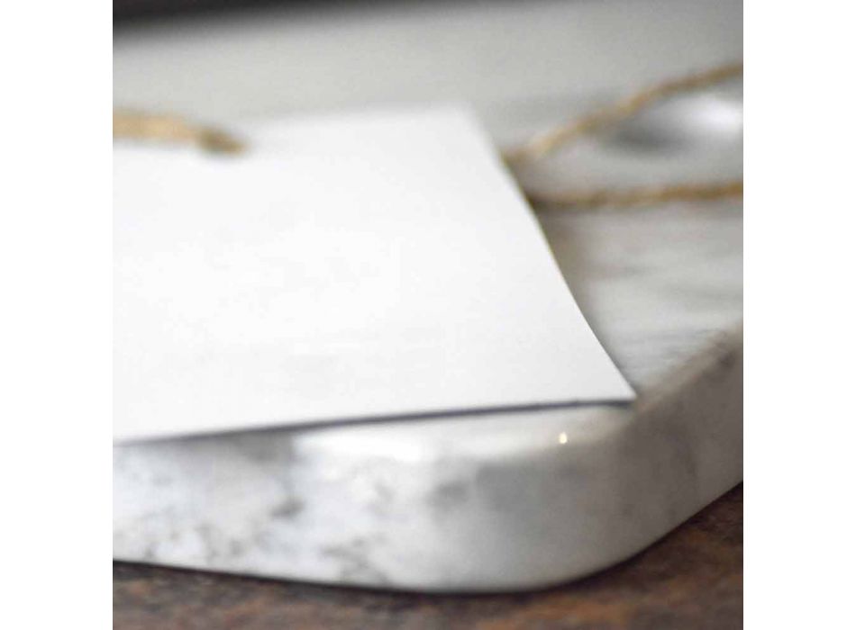 Deska do krojenia z białego marmuru Carrarra firmy Made in Italy Design - Masza Viadurini