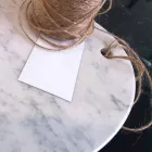 Nowoczesna owalna deska do krojenia z białego marmuru z Carrary Made in Italy - Masza Viadurini