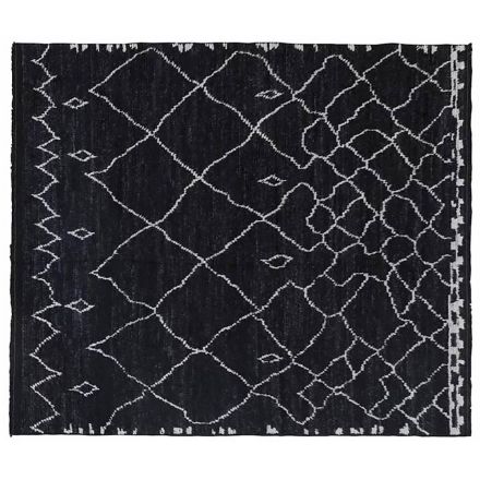 Ręcznie robiony dywan wełniany z długim włosiem, ręcznie tkany w Türkiye - Benedetta Viadurini