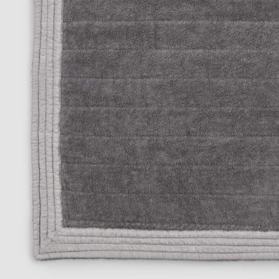 Prostokątny dywanik łazienkowy z kolorowej gąbki w stylu Shabby Chic - Ginova Viadurini