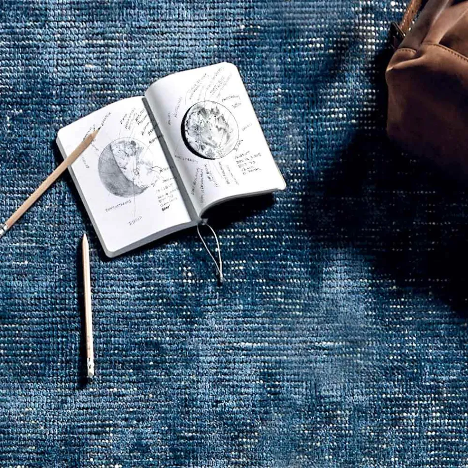 Dywan do salonu z bawełny, wiskozy i wełny. Wyprodukowany na ręcznym krośnie - Melita Viadurini