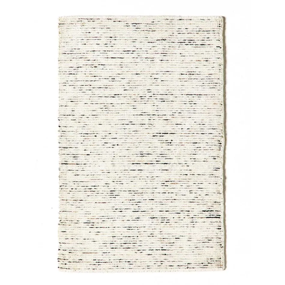 Dywan do salonu z bawełny, wiskozy i wełny. Wyprodukowany na ręcznym krośnie - Melita Viadurini