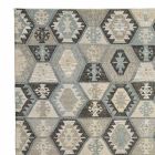 Wzorzysty dywan do salonu z wełny i bawełny - Ratta Viadurini