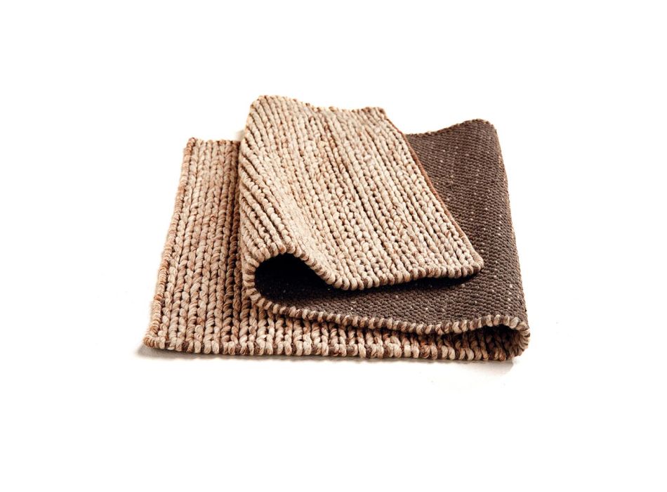 Nowoczesny, ręcznie tkany dywan do salonu z poliestru i bawełny – Tabatha Viadurini