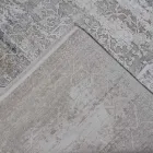 Dywan designerski w kolorze wiskozy i akrylu w kolorze szarym z designem - prezydent Viadurini