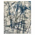 Wzorzysty dywan do salonu o nowoczesnym designie z jedwabiu bambusowego i wełny - Laptos Viadurini