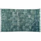 Prostokątny dywanik w etniczne kolory z frędzlami - Fibraù Viadurini