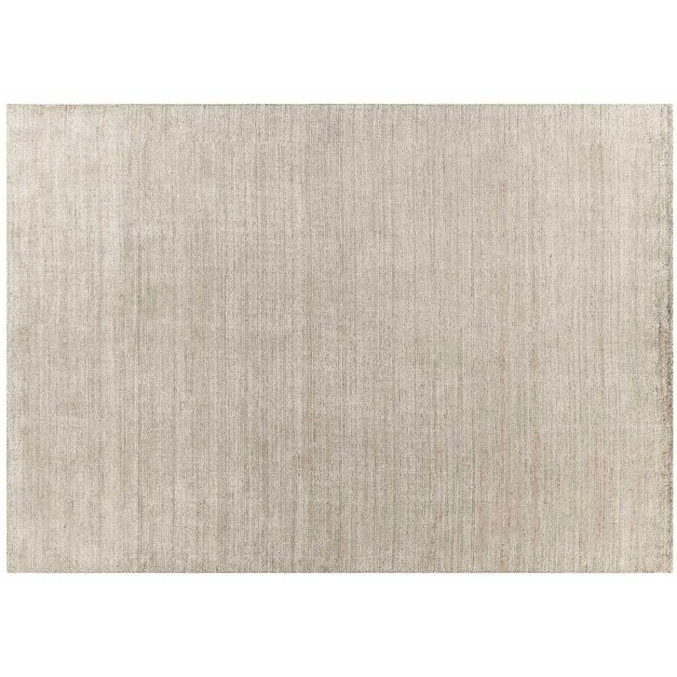 Ręcznie robiony dywan tkany w Indiach Wysokiej jakości wełna i jedwab bambusowy - Anella Viadurini