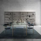 Ręcznie robiony dywan tkany w Indiach Wysokiej jakości wełna i jedwab bambusowy - Anella Viadurini