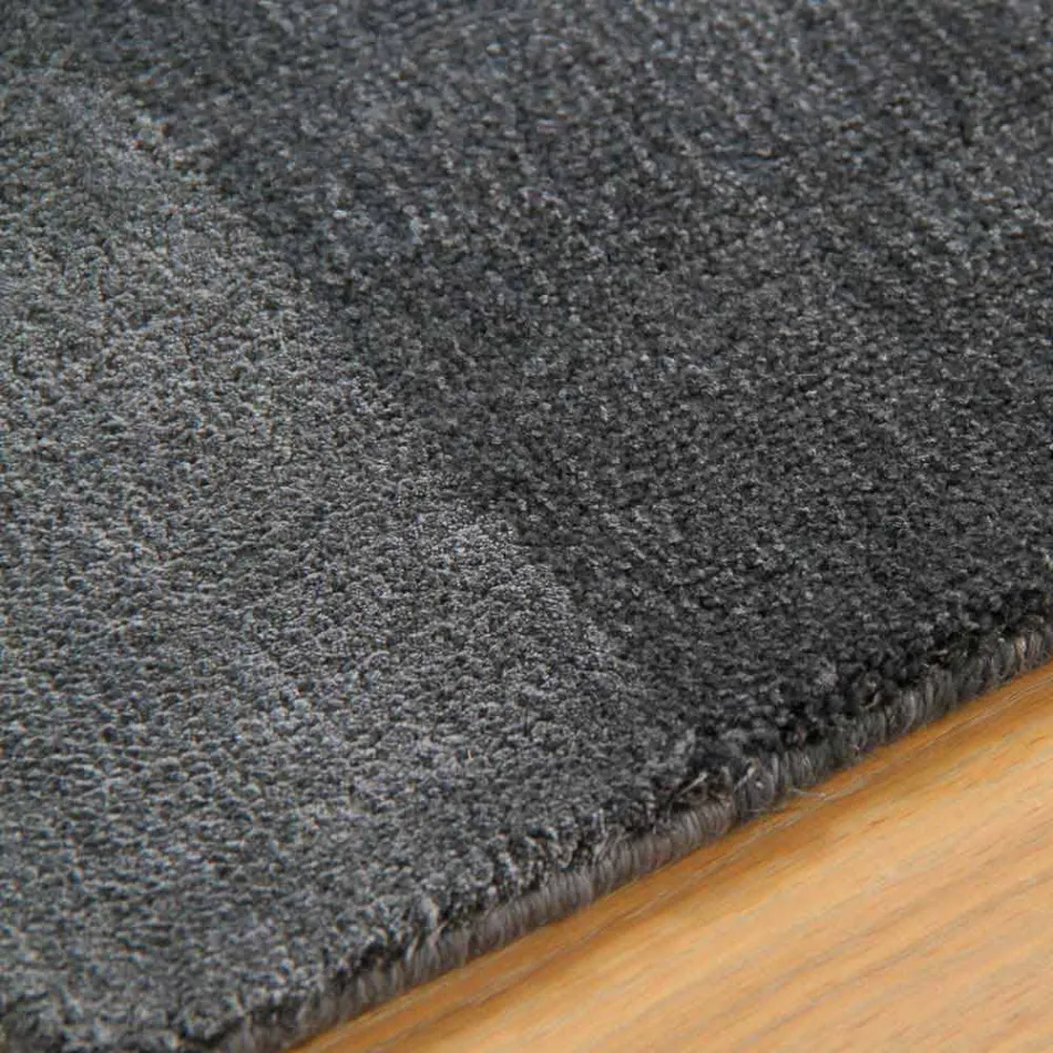 Duży kolorowy wełniany i jedwabny dywan z nowoczesnym paskiem - mieszanka Viadurini