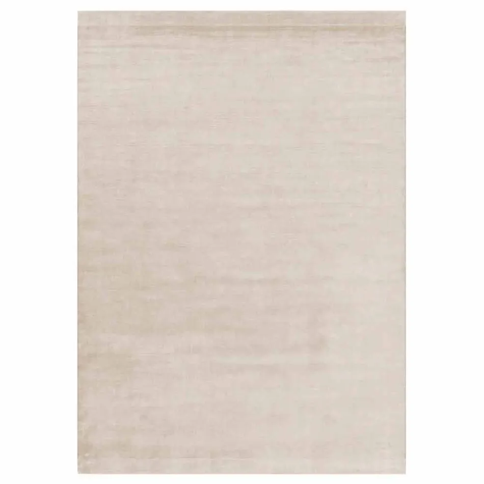 Duży kolorowy wełniany i jedwabny dywan z nowoczesnym paskiem - mieszanka Viadurini