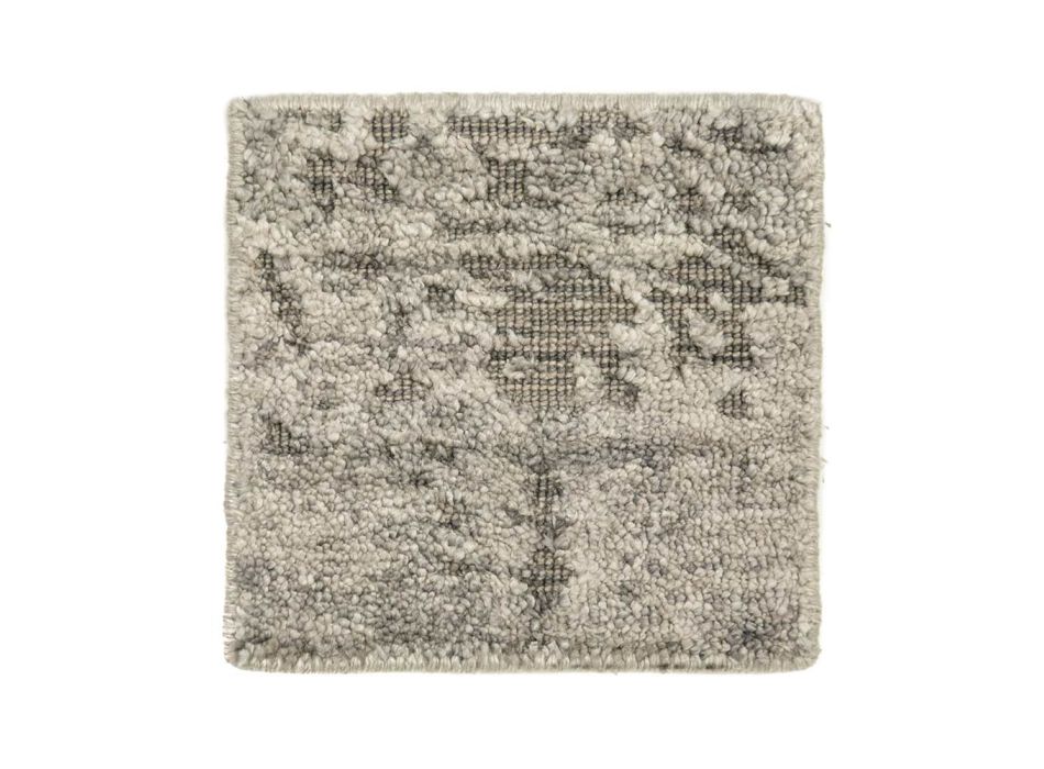 Nowoczesny, ręcznie tkany dywan do salonu z jedwabiu bambusowego i bawełny - Buba Viadurini