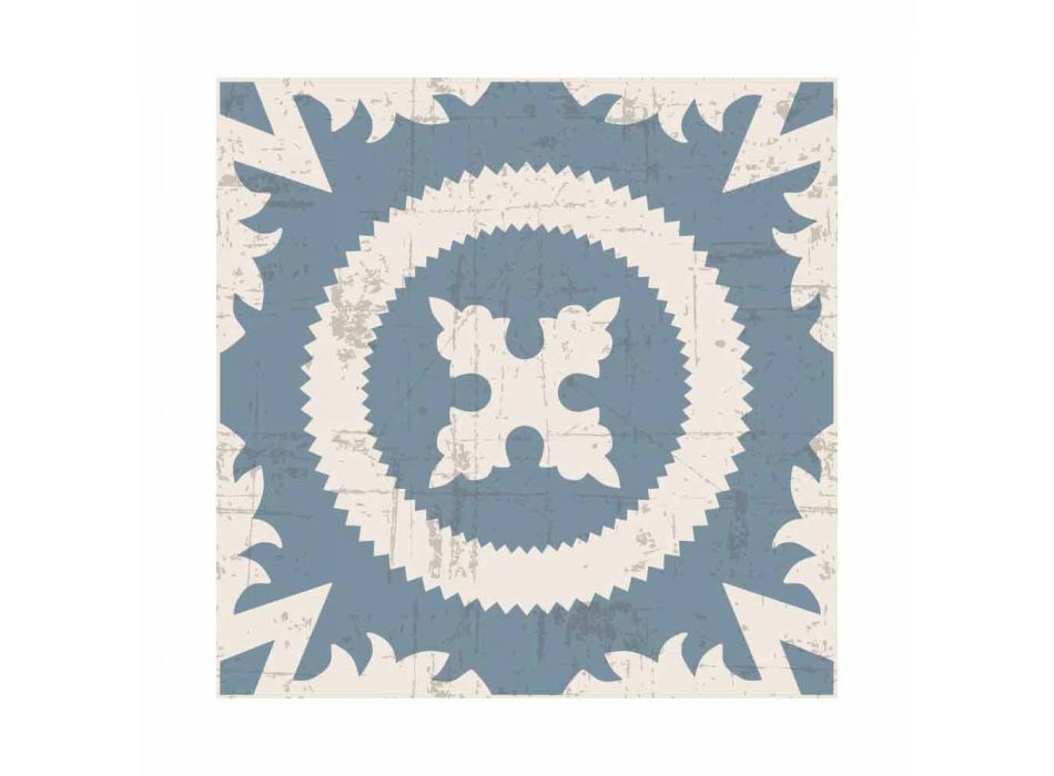 Nowoczesny dywan do salonu w kolorze beżowym lub niebieskim fantasy - Bondo Viadurini