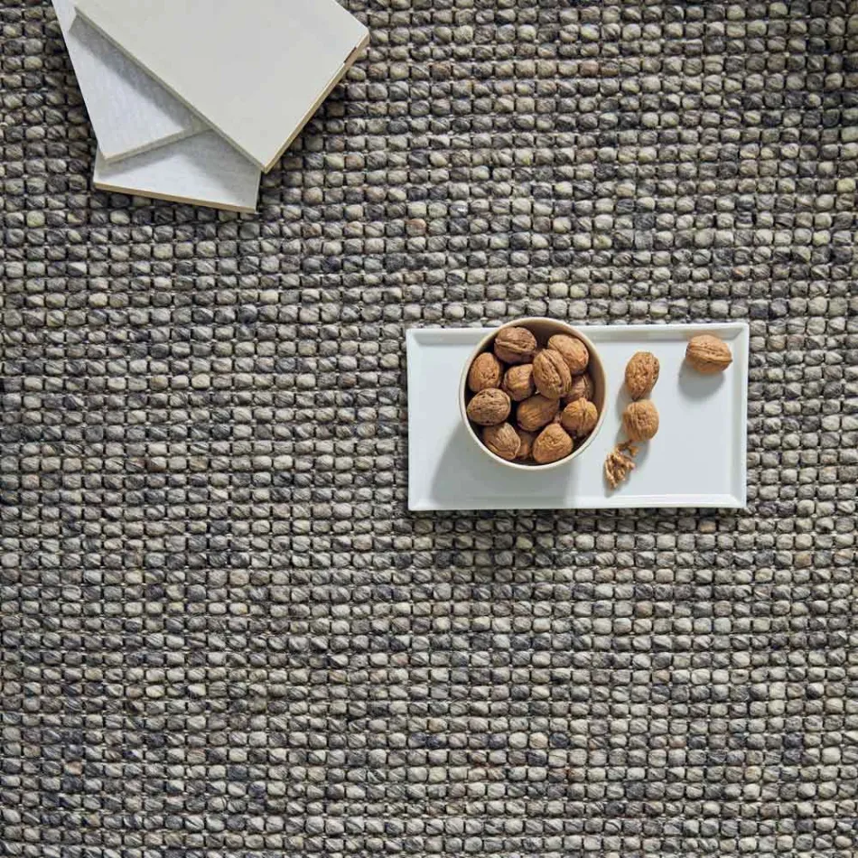 Nowoczesny, ręcznie tkany dywan z wełny i bawełny do Salonu - Relikt Viadurini