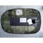 Owalny dywan do salonu z poliamidu z nadrukiem cyfrowym - Palmer Viadurini