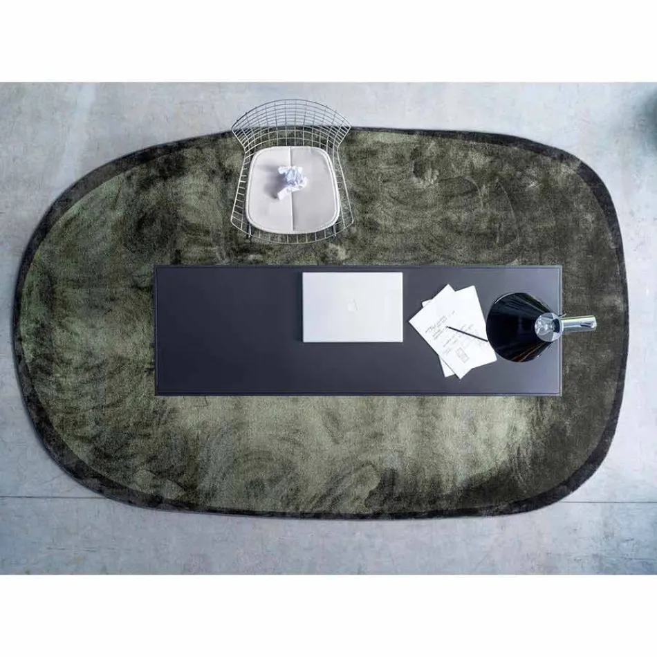 Owalny dywan do salonu z poliamidu z nadrukiem cyfrowym - Palmer Viadurini