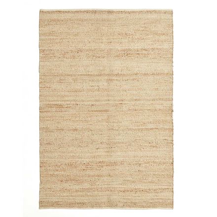 Prostokątny dywanik z wełny, juty i bawełny w nowoczesnym stylu do salonu - Remino Viadurini