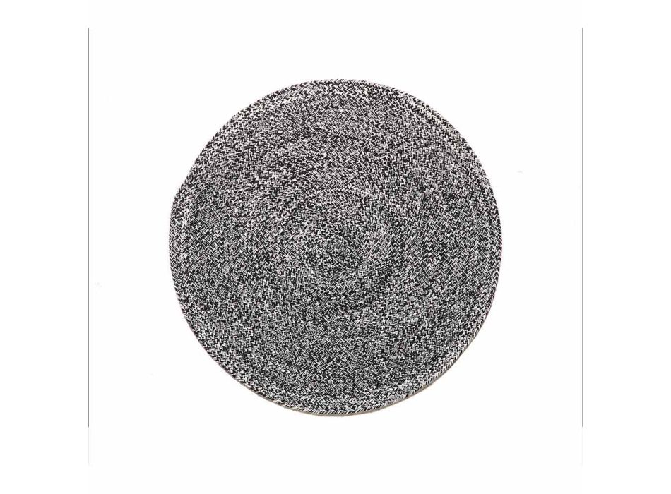 Nowoczesny okrągły dywan do salonu z ręcznie tkanej bawełny – Redondo Viadurini