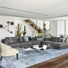 Ręcznie robiony dywan do salonu z wysokiej jakości wiskozy tkanej w Indiach – Bonnet Viadurini