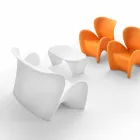 Nowoczesne stoliki kawowe do wnętrz lub na zewnątrz, 2 sztuki - Lily od Myyour Viadurini