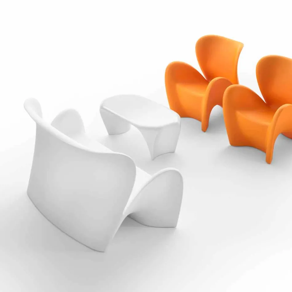 Nowoczesne stoliki kawowe do wnętrz lub na zewnątrz, 2 sztuki - Lily od Myyour Viadurini