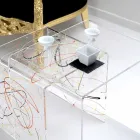 Stoły projektowe w kolorowej pleksi produkowane we Włoszech, Spinoso Viadurini