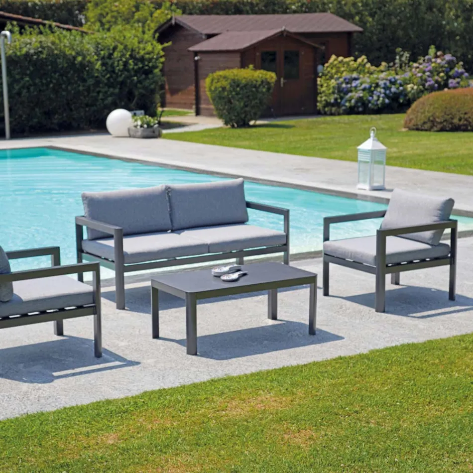 Stół ogrodowy 100x55 cm z aluminium z różnymi wykończeniami - Myszka Miki Viadurini