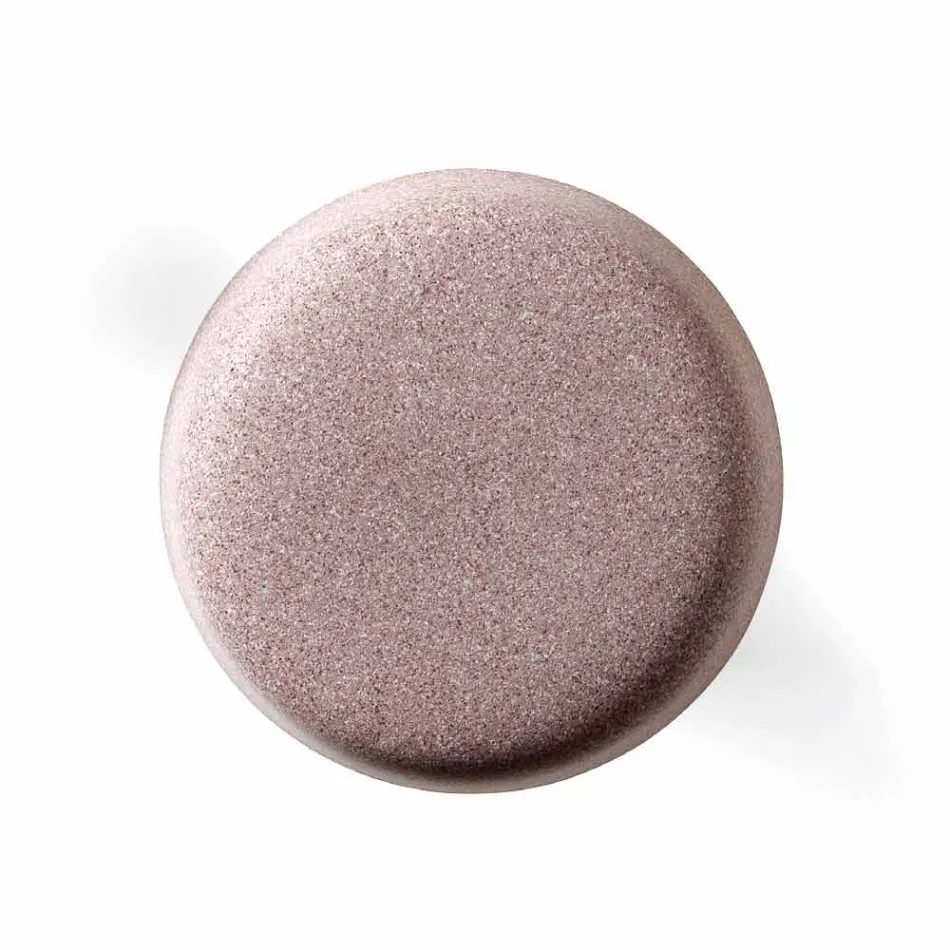 Wysoki stolik kawowy na zewnątrz z polietylenu z okrągłym blatem Made in Italy - Desmond Viadurini