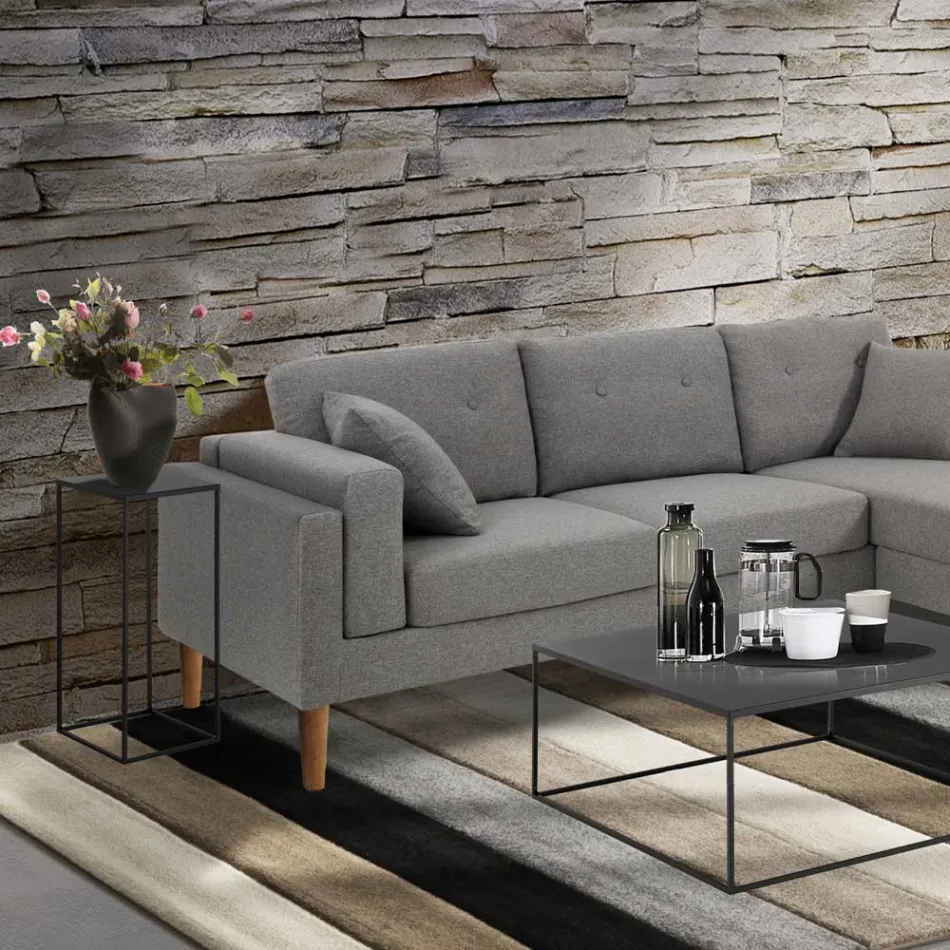 Wysoki stolik kawowy ze stali - Osmio Viadurini