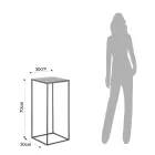 Wysoki stolik kawowy ze stali - Osmio Viadurini