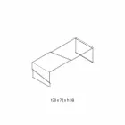 Niski stolik kawowy do salonu ze szkła wspornikowego - rabat Can Viadurini