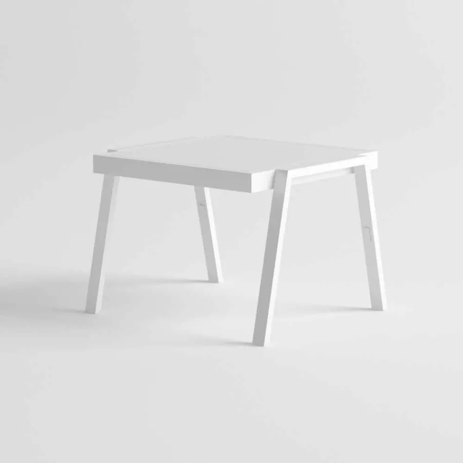 Nowoczesny stolik kawowy z aluminium i laminatu - Carmine2 Viadurini