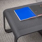 Niski stół zewnętrzny z aluminium malowanego na biało lub antracyt - Aniello Viadurini