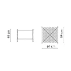 Składany stolik kawowy na zewnątrz ze stali ocynkowanej Made in Italy - Selvaggia Viadurini