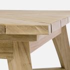 Niski prostokątny stolik kawowy na zewnątrz z drewna tekowego, Homemotion - Stuart Viadurini