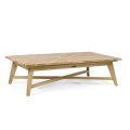 Prostokątny stolik kawowy na zewnątrz z drewna tekowego, Homemotion - Stuart