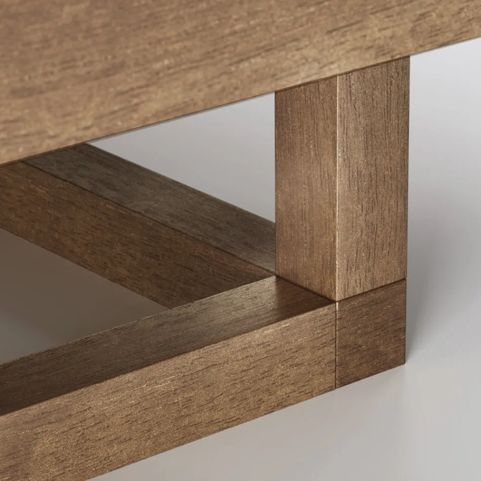 Niski stolik kawowy ogrodowy z blatem z kamionki Made in Italy - Bresson Viadurini