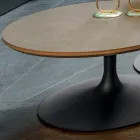 Niski stolik kawowy z metalu i ceramiki w różnych rozmiarach - Amereo Viadurini