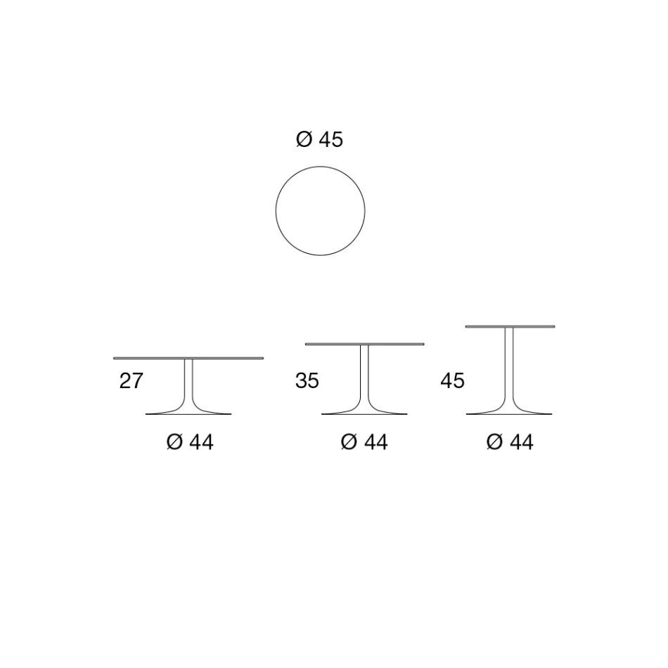 Niski stolik kawowy z metalu i ceramiki w różnych rozmiarach - Amereo Viadurini
