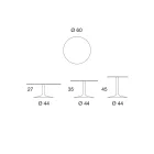 Niski stolik kawowy z metalu i ceramiki w różnych rozmiarach - Amereo Viadurini