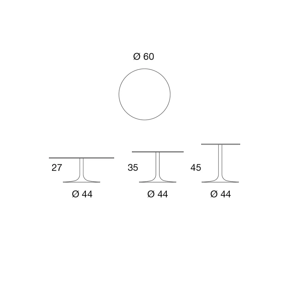Niski stolik kawowy z metalu i ceramiki w różnych rozmiarach - Amereo Viadurini