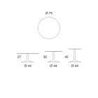 Niski stolik kawowy z metalu i ceramiki w różnych rozmiarach - Amereo Viadurini